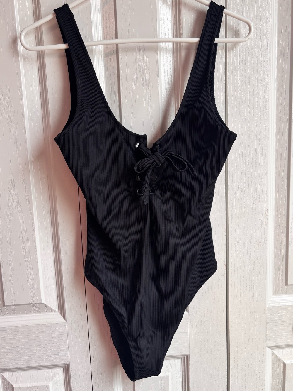 Aerie| Ribbed Henley Swim Suit